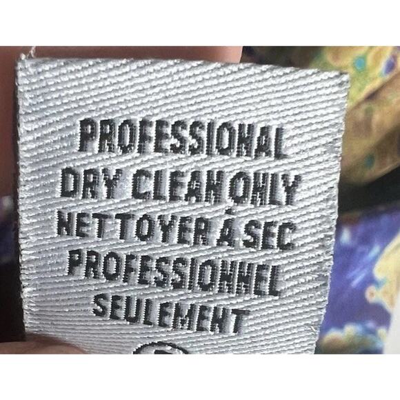 Tibi New York‎ Size 8 100% Silk Dress V-Neck Faux Wrap Teal Watercolor Dress - Picture 9 of 10